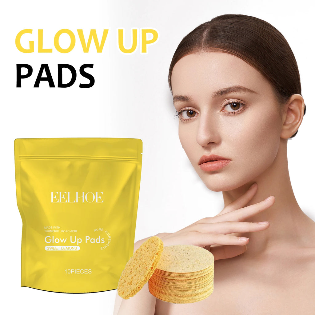 Turmeric Cleansing Pad Deep Clean Remove Dirt Oil Control and Soften Dead Skin Exfoliating Facial Pads for Acne-Prone Skin Qme Default Title