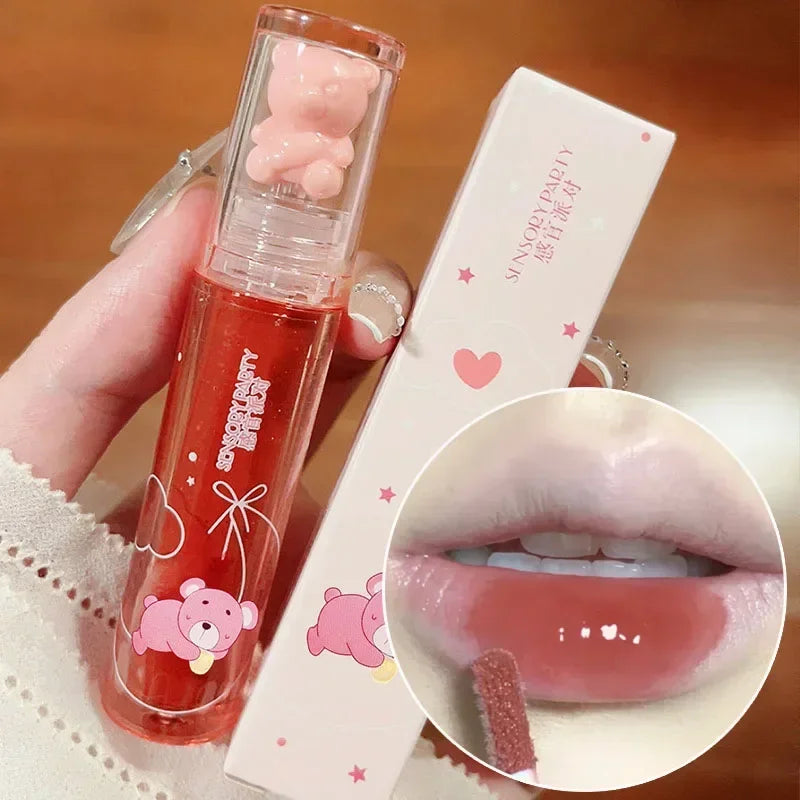Moisturizing Mirror Lip Gloss Cute Water Light Lip Gloss Lasting Crystal Glossy Glaze Nude Red Liquid Lipstick Women Lips Makeup Qme