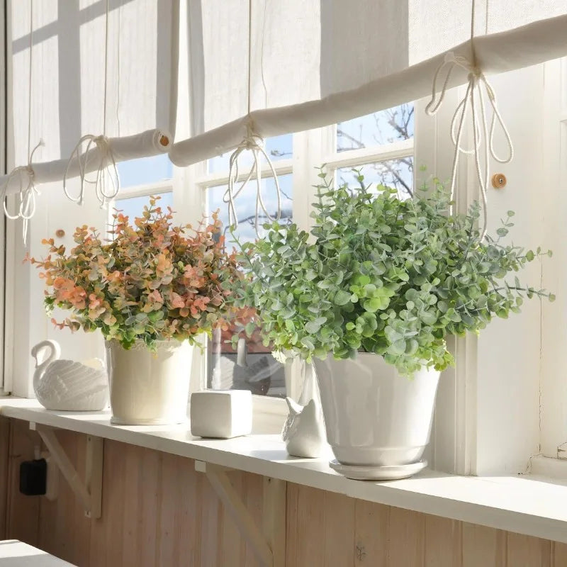 Artificial Plants Outdoor Indoor Fake Grass Shrubs UV Resistant Qme