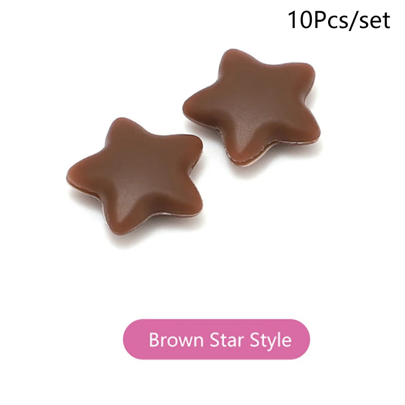 5 Pairs Anti Slip Ear Hook Silicone Star Moon Eyeglass Eyewear Qme Star Brown