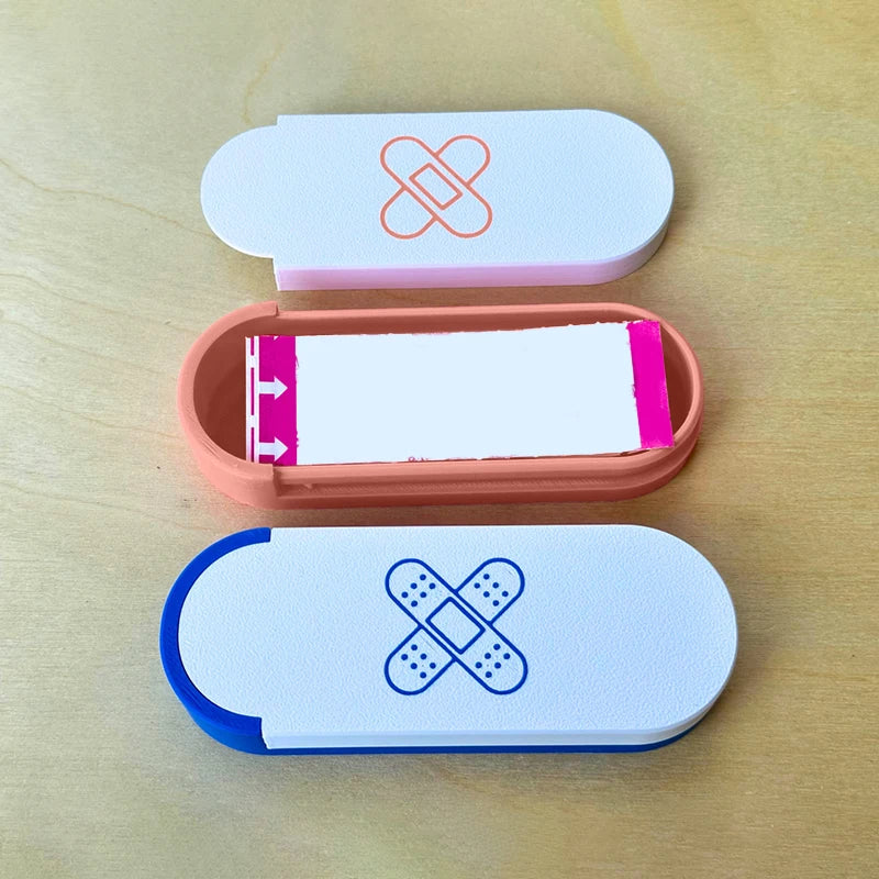 Cute Band-aid Storage Box Portable Sliding Toothpicks Swabs Dental Qme