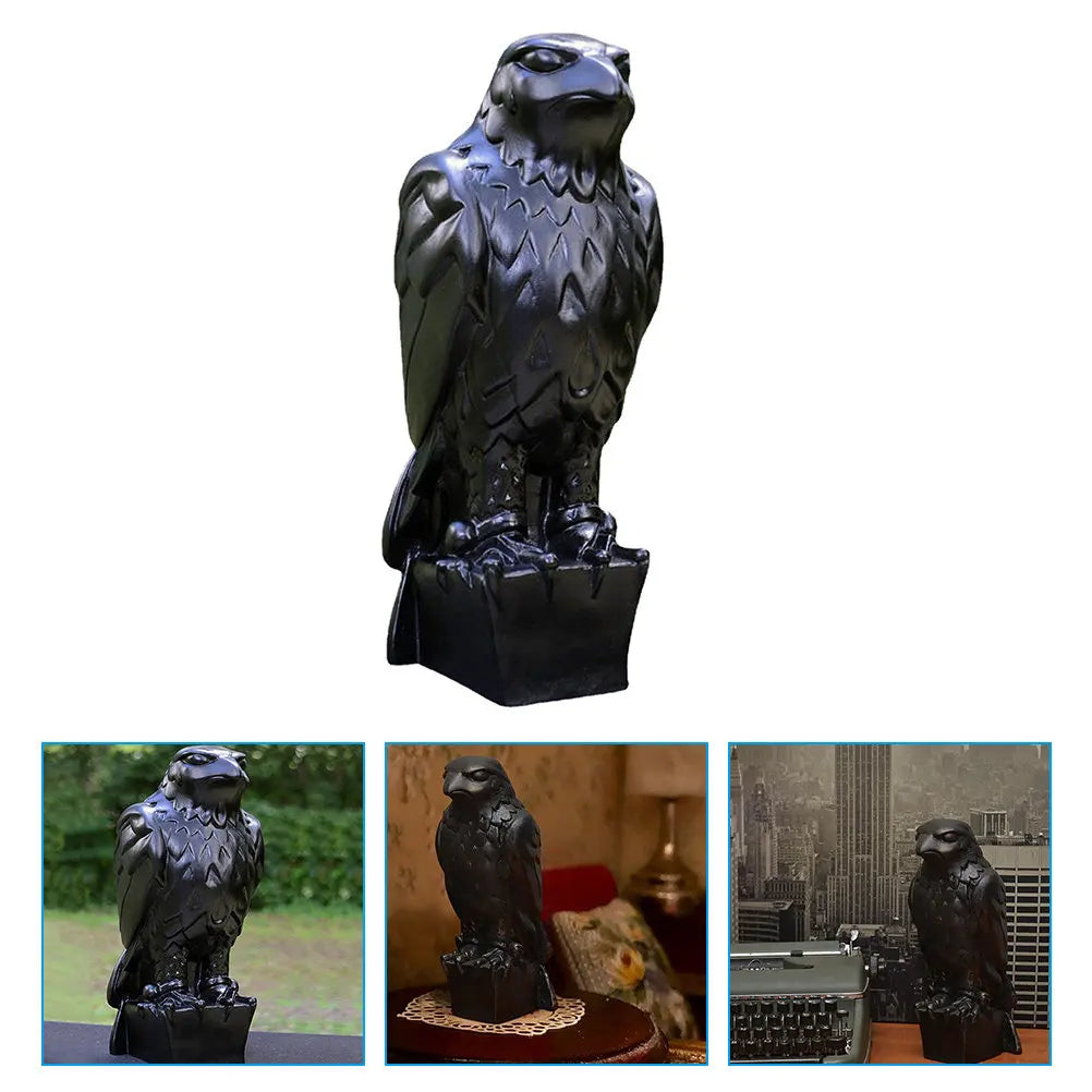 Resin Eagle Statue Creative Rustic Colors Tabletop Decoration Garden Home Office Animal Sculpture Desktop Ornament Qme Default Title