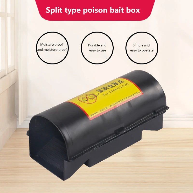^Poison Bait Box High Temperature Resistance 23×9×8CM Rat Box Mice Control Catcher Bait Box Garden Supplies Qme
