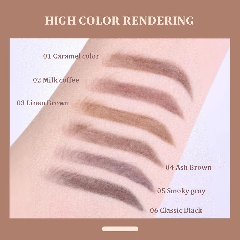 1.5mm Ultra Fine Double-Ended Eyebrow Pencil Automatic Rotating Natural Waterproof Long Lasting Professional Eyebrow Pen Makeup Qme