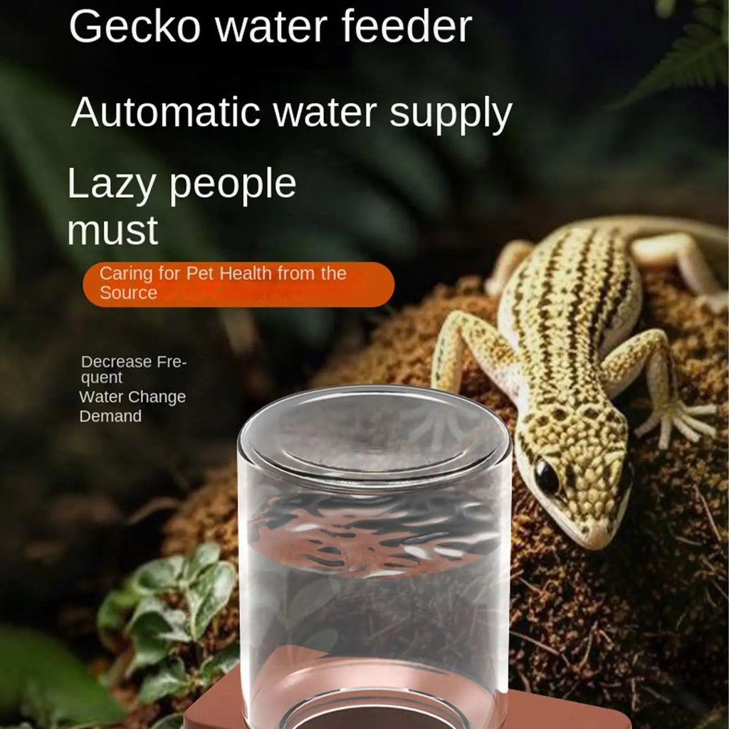 NEW Reptile Water Fountain Reptile Automatic Dish Tortoise Water Dish Gecko Drink Dispenser For Lizard Chameleon Snake Frog Qme