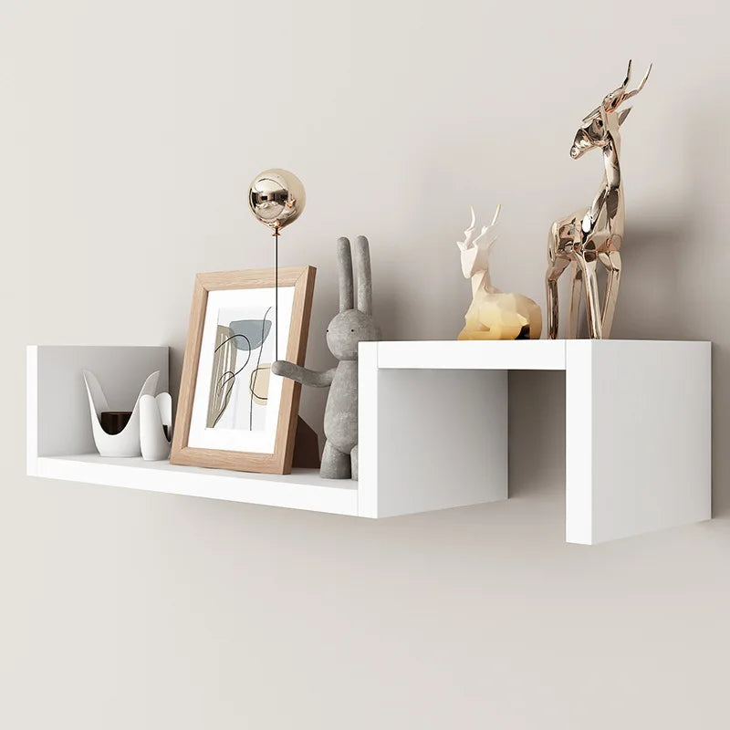 Wall Shelves Living Room Bathroom Mounted Bedroom Kitchen Qme White