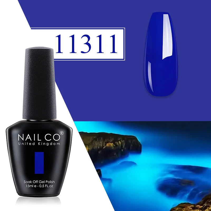NAILCO Red Gel Nail Polish Wine Purple Semi Permanent Soak Off UV