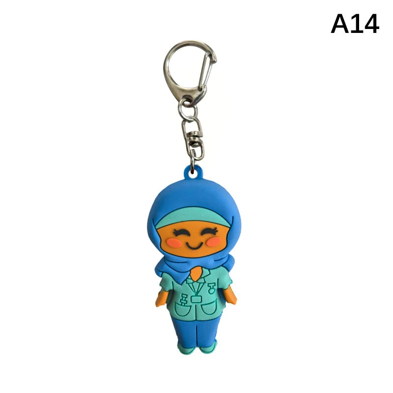 Syringe-shaped Ampoule Bottle Opener Keychain Rubber Cutter Aid Qme A14