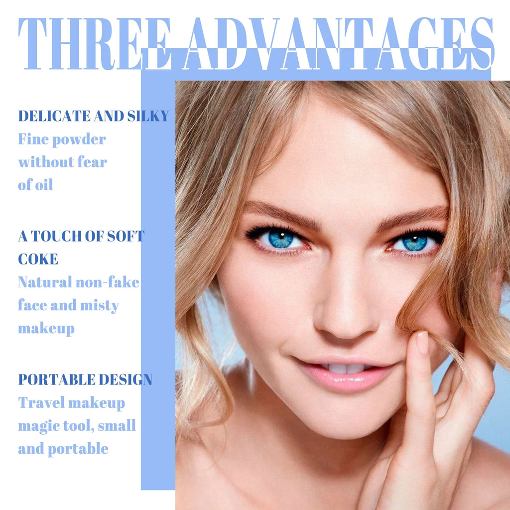 Face Setting Pressed Powder Oil Control Invisible Pores Waterproof Matte Long Lasting Natural Setting Powder Foundations Makeup Qme