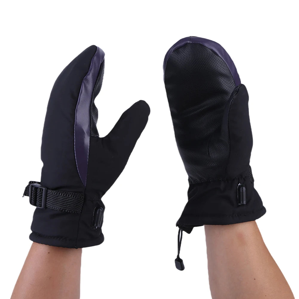 Hand Warmer Gloves USB Charging Electric Heated Gloves Waterproof 3 Gear Temperature Winter Gloves for Climbing Hiking Cycling ﻿ Qme