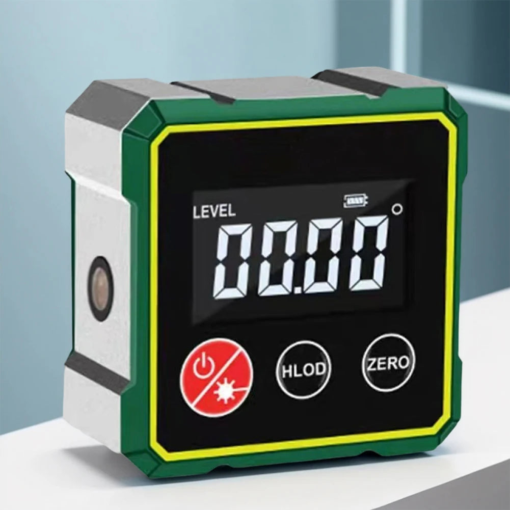 Magnetic LCD Digital Protractor Inclinometer Gauge with Backlight Protractor Inclinometer Bevel Box Level Angle Measurement Tool Qme