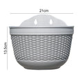 Imitation Rattan Weaving Creative Flower Planter Garden Pot Flowerpot Qme C
