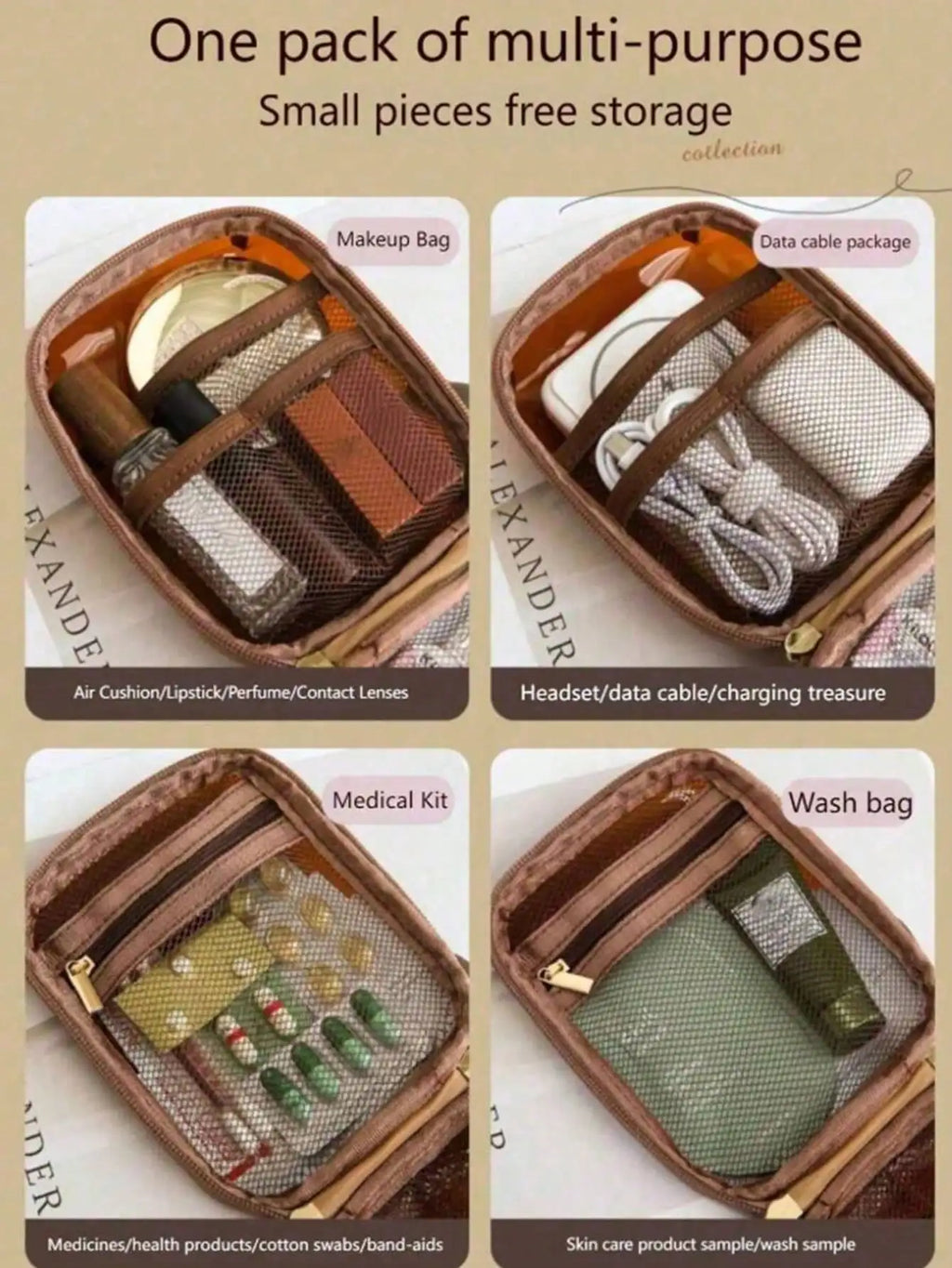 Cosmetic Bag Women's Portable Large-capacity Storage 2024 High-end Qme