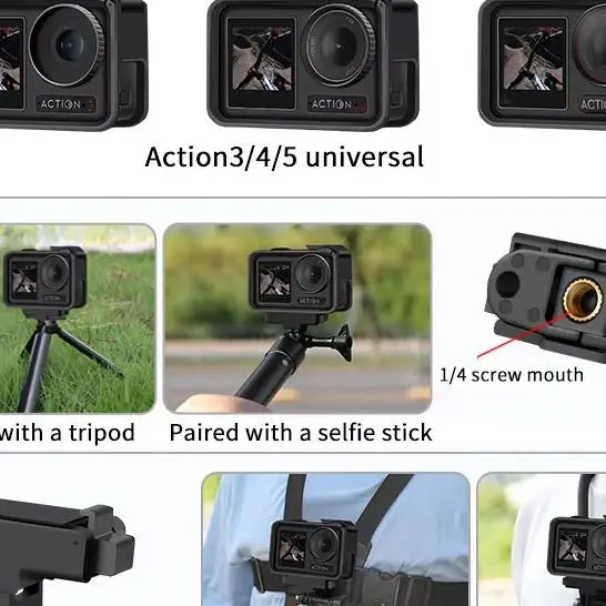 Sport Foldable Magnetic Camera Holder DJI OSMO Action 5 4 3 Quick Qme