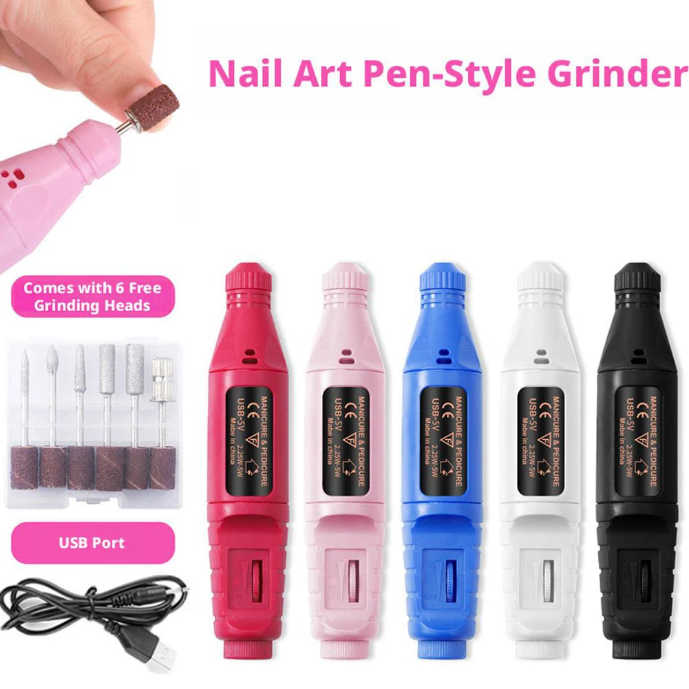 Nail Drill Electric File Acrylic Nails Remove Gel Rechargeable Qme