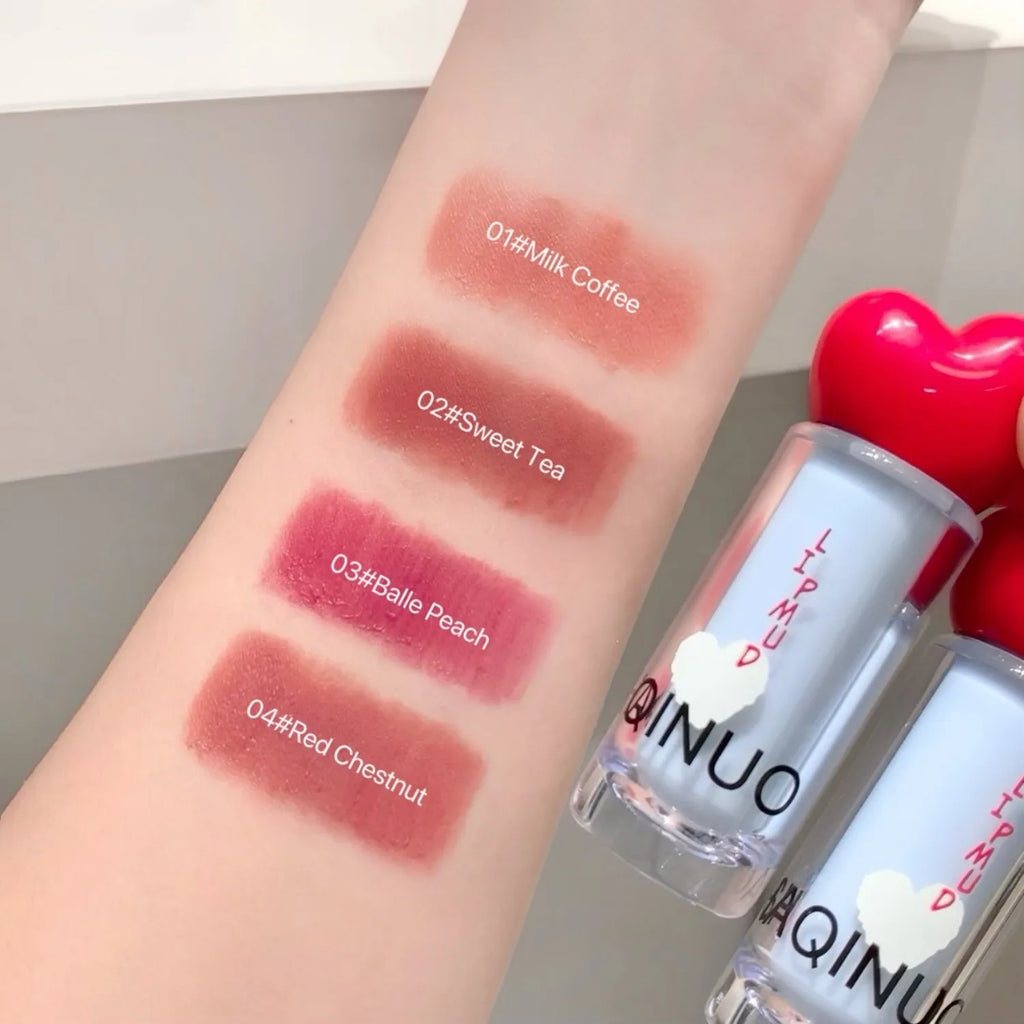 SHAQINUO Velvet Matte Lip Mud Soft Mist Mousse Glaze Apple Qme