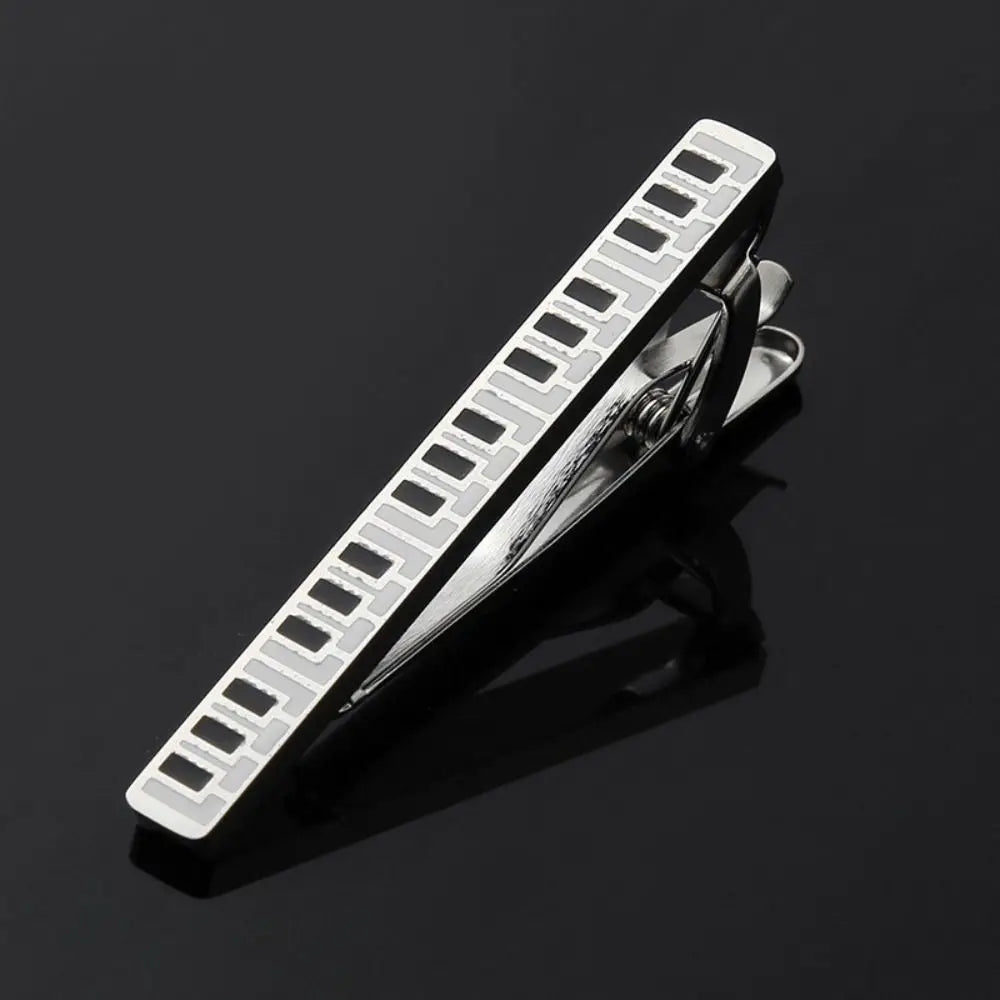 Treble Clef Guitar Tie Clip Titanium Steel Punk Music Note Pin Qme