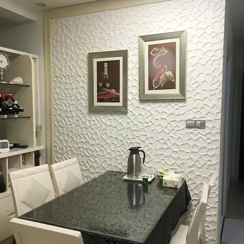 Stain Resistant Grid 3D Wallpaper 35cmx35cm Wall Sticker Modern Self Qme