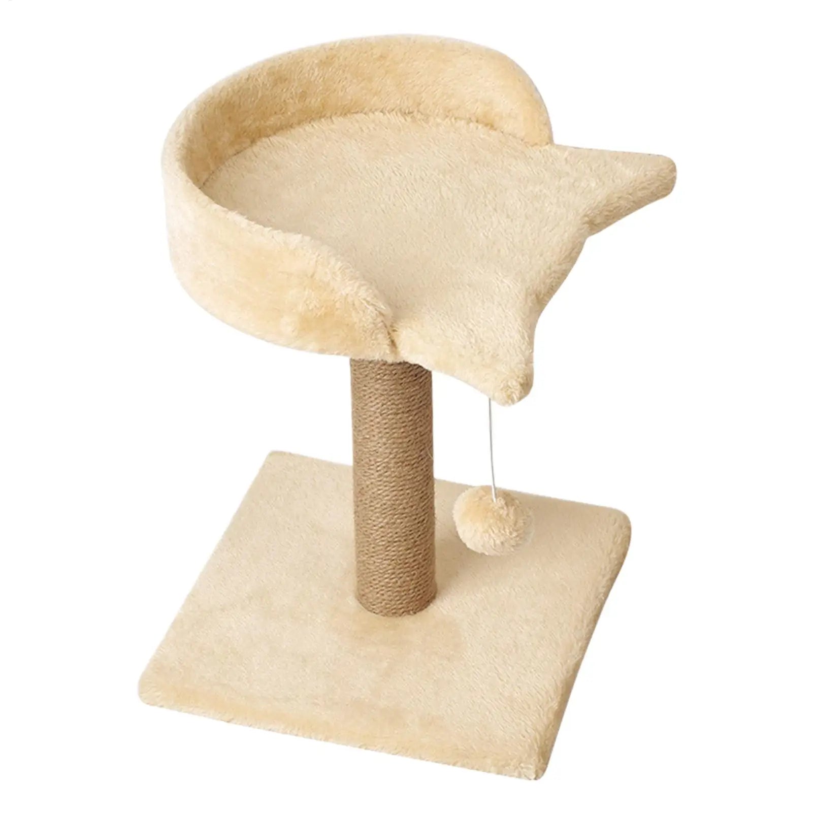 Cat Scratching Post Tall Interactive Self Groomer Toys Plush Ball Qme