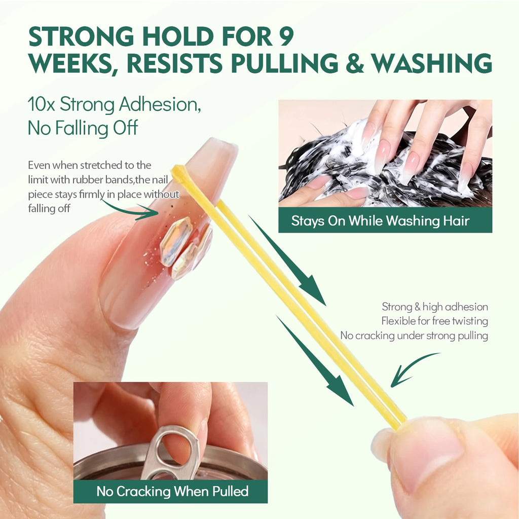 Nailpop Nail Safedry Eco Adhesive Strong Hold Non Whitening Gentle Qme