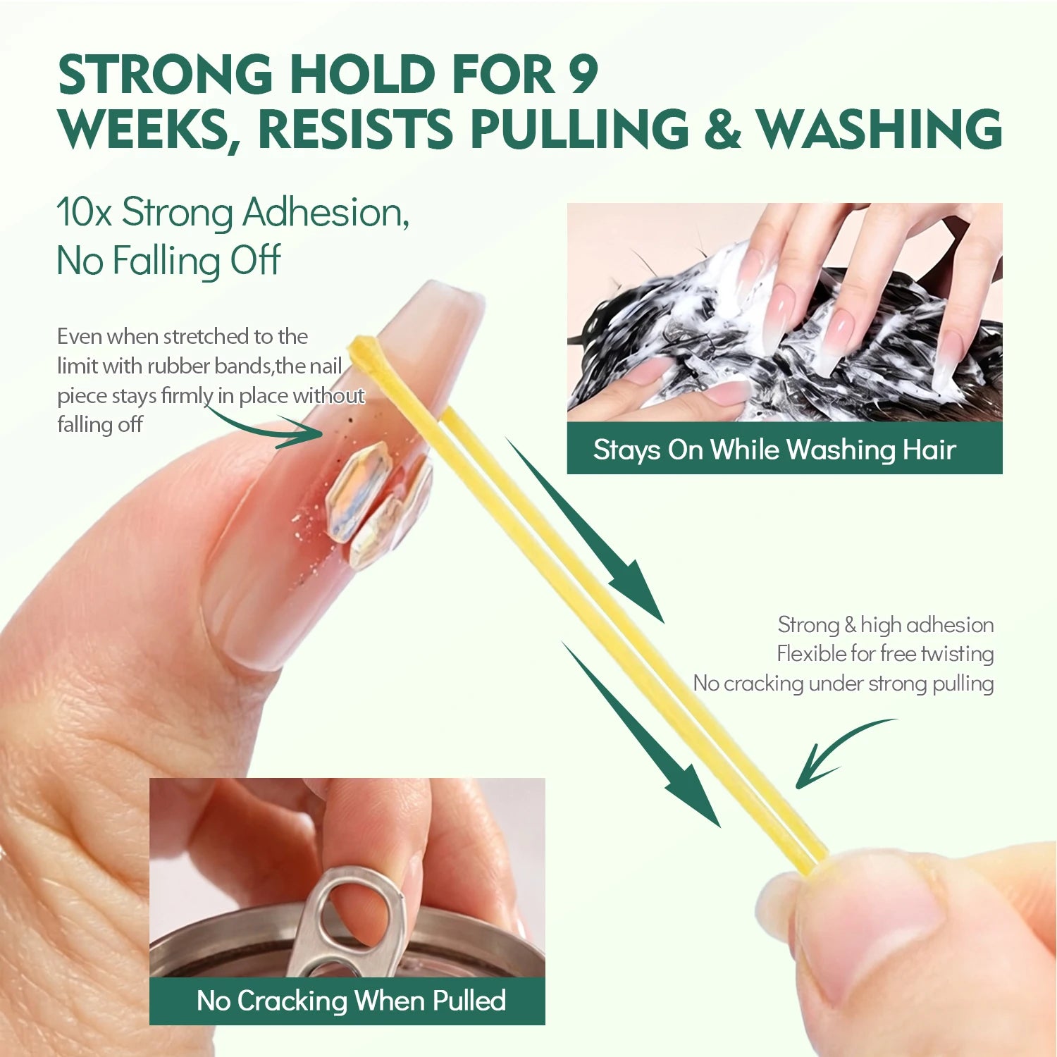 Nailpop Nail Safedry Eco Adhesive Strong Hold Non Whitening Gentle Qme