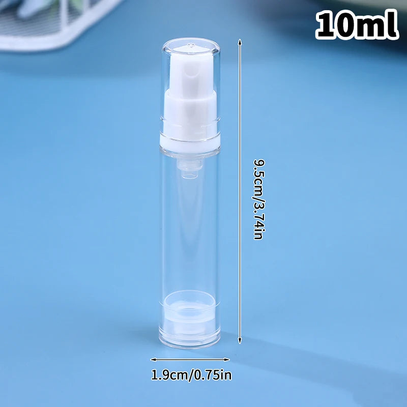 5 10 Mini Portable Vacuum Press Bottle Empty Liquid Lotion Spray Qme 10ml spray bottle