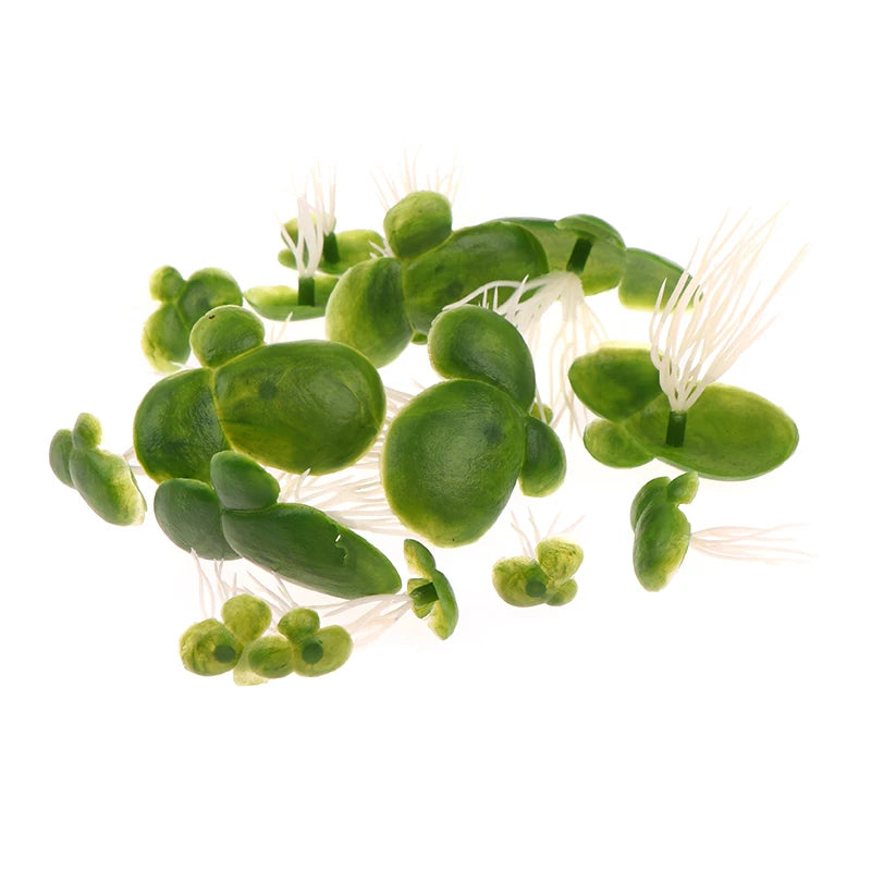 Water Floating Duckwees Float Root Plastic Artificial Duckweeds Qme