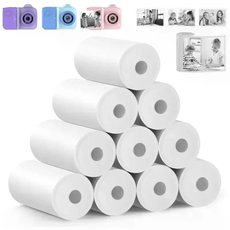 Student Use Thermal Paper Rolls 57x25mm Non-toxic Kids Instant Camera Qme