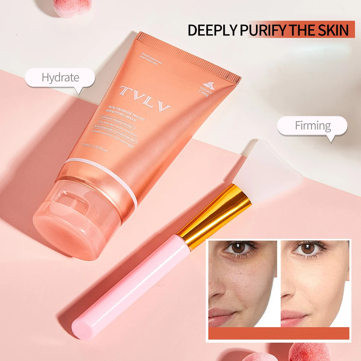 Nicotinamide Tear Off Facial Mask Deep Moisturizing Suitable All Skin Qme