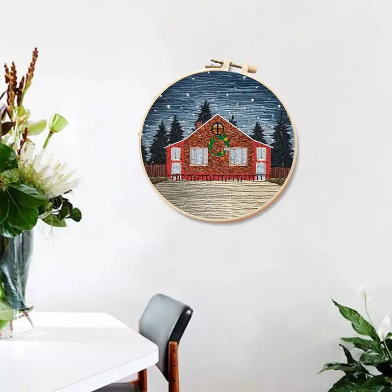 Christmas Embroidery Kits Adults Craft Hand Ornament Classrooms Qme