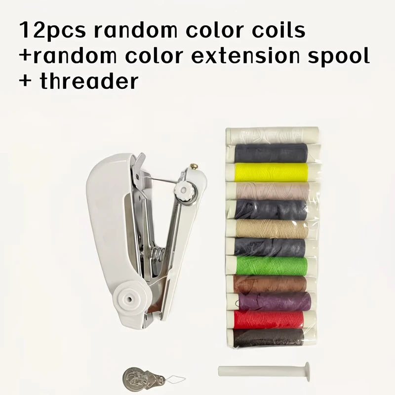 Portable Handheld Sewing Machine Set: Includes 1 Mini Sewing Machine, Which Is a Must-Have Equipment for Easy Emergency Repairs Qme 1Set