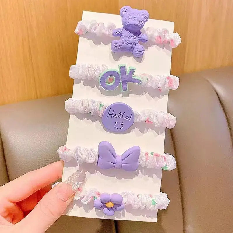Clow Mi Cartoon Hair Tie Cute Gentle Clips Accessories Students Qme 7