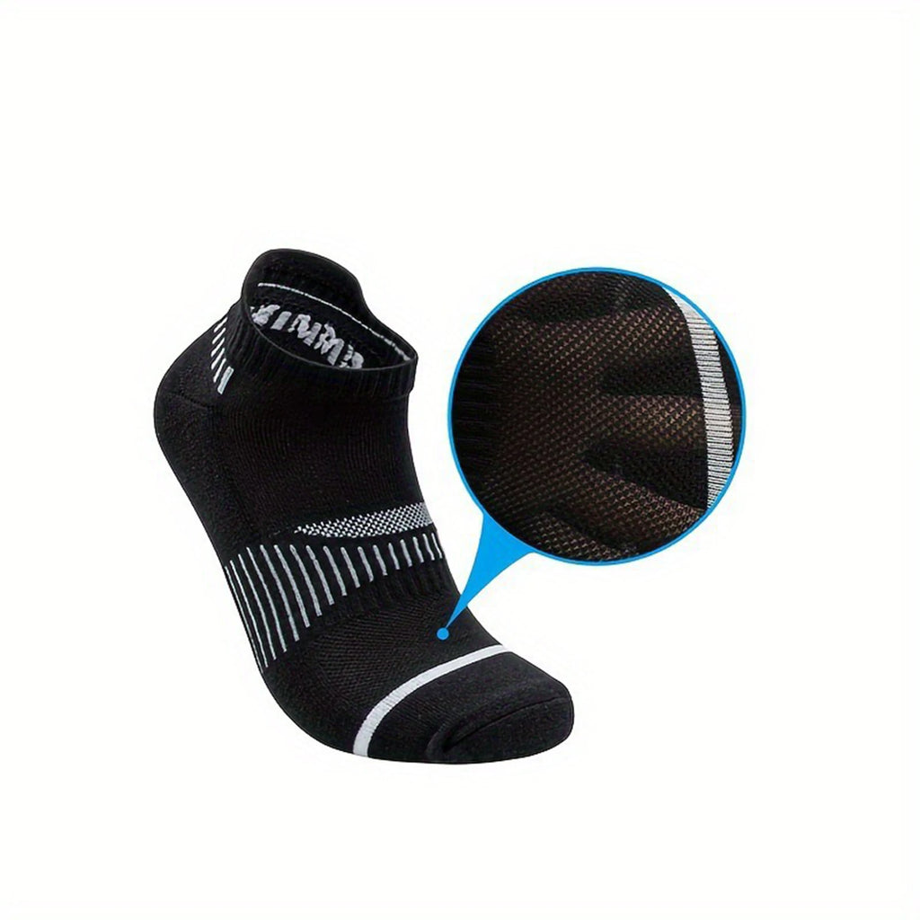 Men's High Elestic Thin Sweat Absorbing Thin Breathable Mesh Casaul Socks Non-slip Floor Pilates Dance Sports Gym Socks Qme