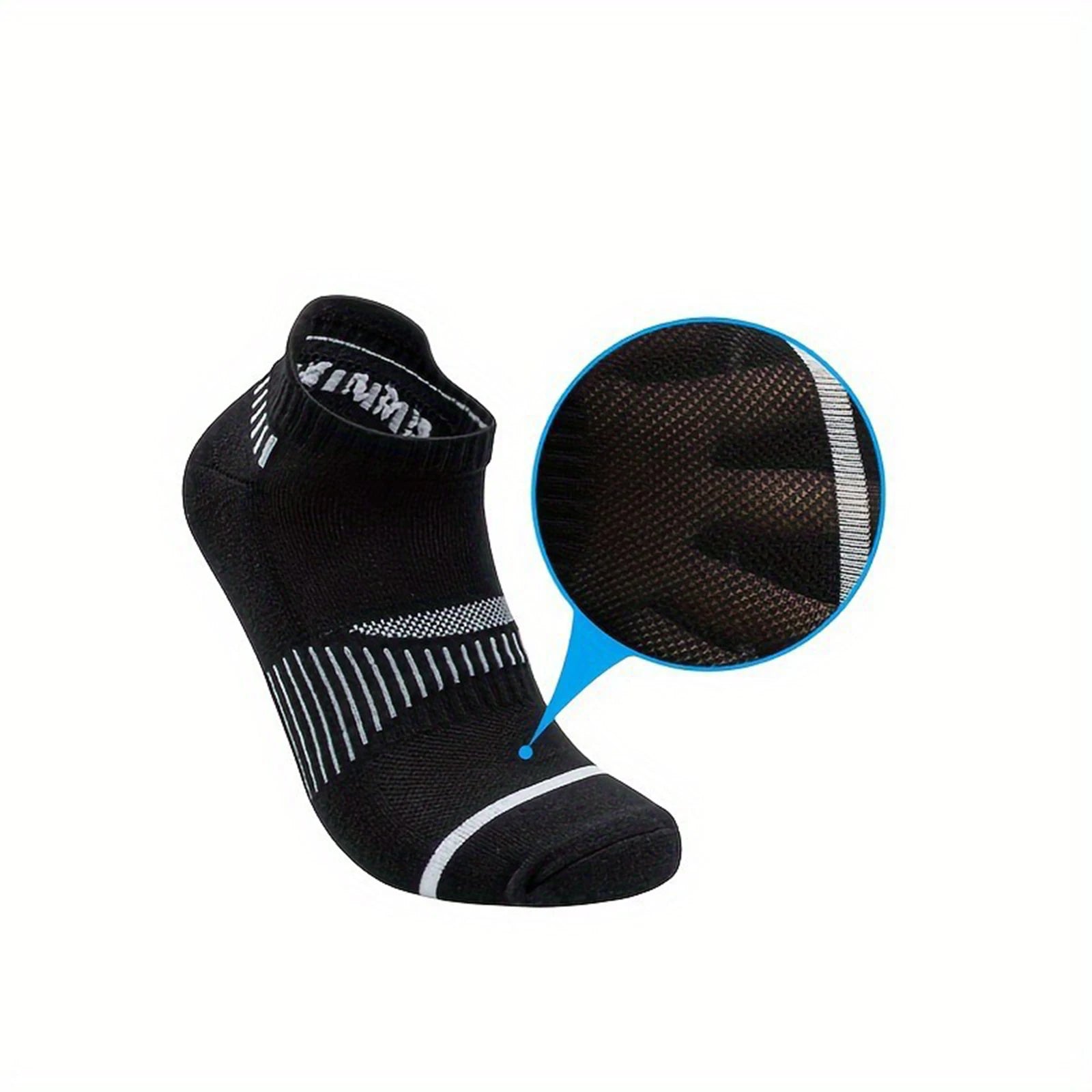 Men's High Elestic Thin Sweat Absorbing Thin Breathable Mesh Casaul Socks Non-slip Floor Pilates Dance Sports Gym Socks Qme