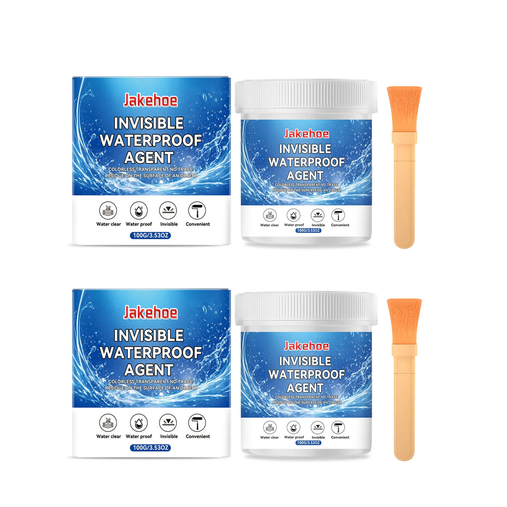 Invisible Waterproofing Agent Transparent Traceless Lasting Waterproof High Temperature Resistance Convenient Insulating Sealant Qme 2 x 100g Boxed