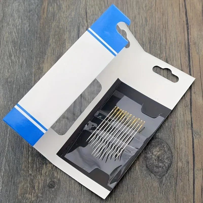 A set of 12 household non threading needles, used by the elderly to sew clothes with handmade blind needles Qme