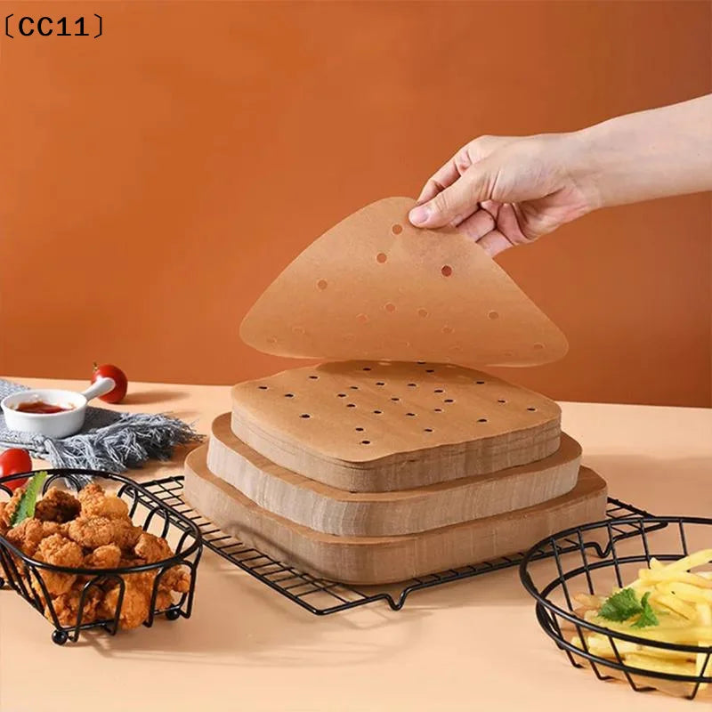 Square Air Fryer Paper Disposable Parchment Liners Non-stick Steamer Qme