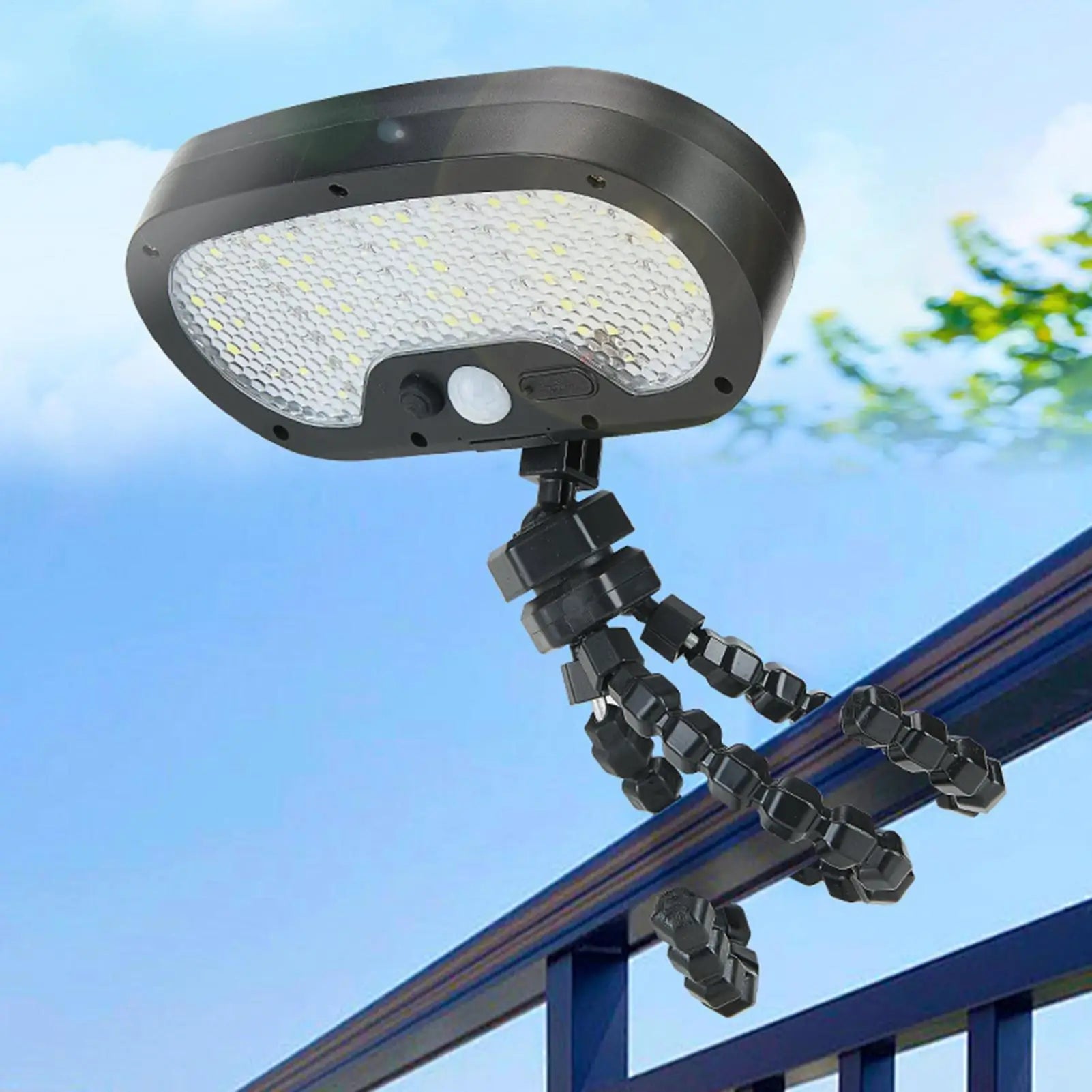 Solar Motion Lights Outdoor Waterproof Fence Lamp Security Flexible Qme