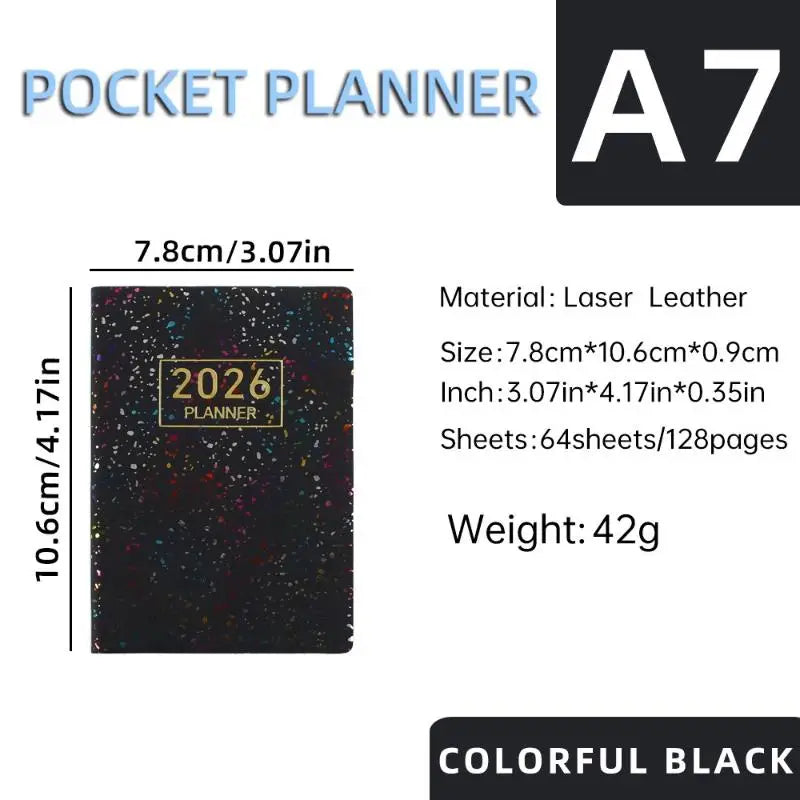 2026 Mini Pocket Planner Calendar Do List Daily Task Checklist Home Qme A5