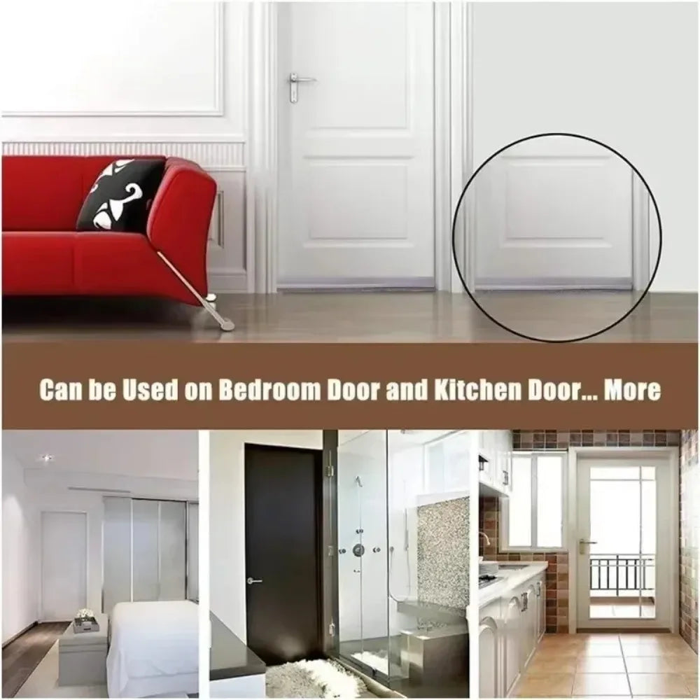 3/2/1M Door Sealing Strip Self-adhesive Door Bottom Gap Filling Insect Proof Brush Strip Windproof Soundproof Door Stopper Strip Qme