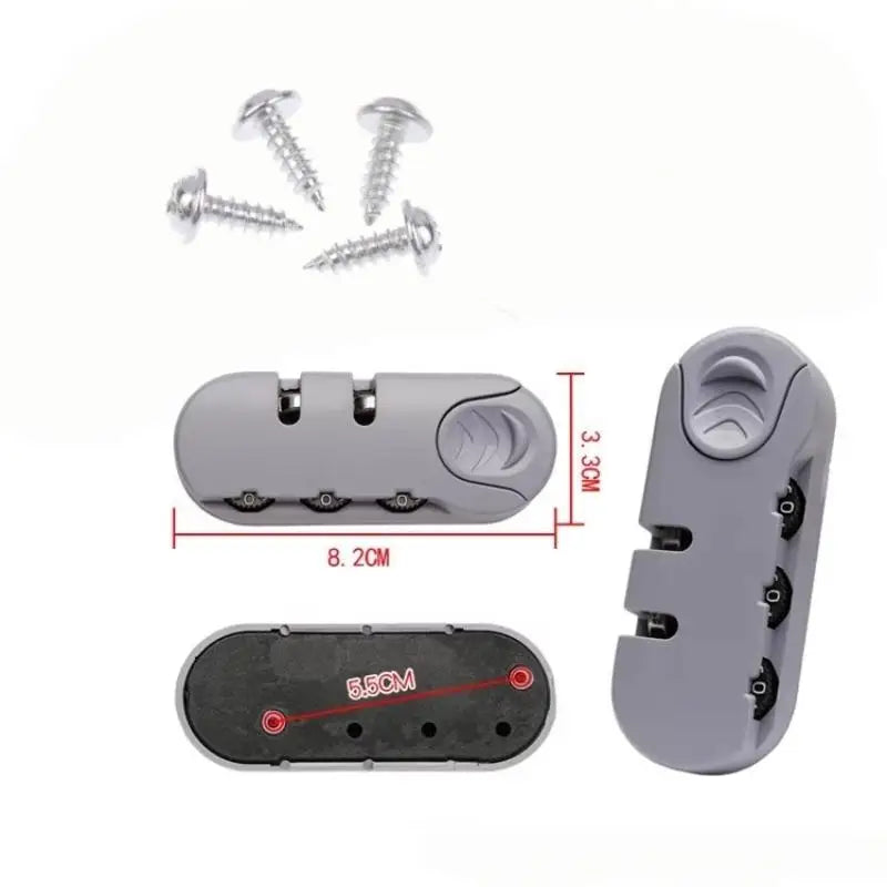 2 4 8 Sets 3 Digits Luggage Lock Zinc Alloy Catch Plastic Frosted Qme Grey A 4pcs