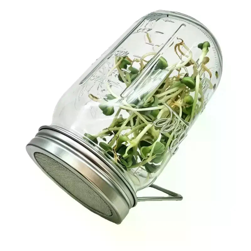 Sprouting Lids For Wide Mouth Jars 304 Stainless Steel Sprout Lids With Fine Mesh Reusable Seed Sprouting Kit for Healthy Food Qme