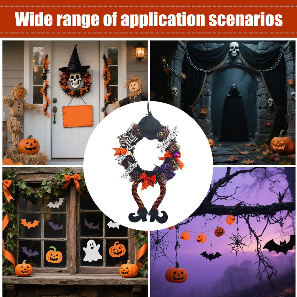 Halloween Wreath Decoration Decorative Display Sign Decorations Home Qme
