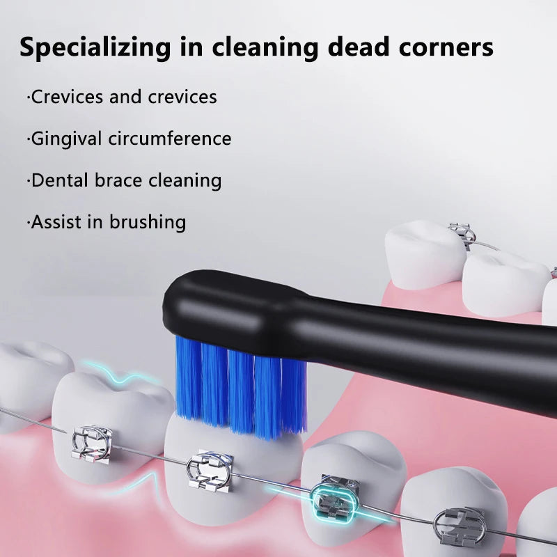 Toothbrush Small Head End Tuft Fine Brush Tiny Compact Interspace Qme