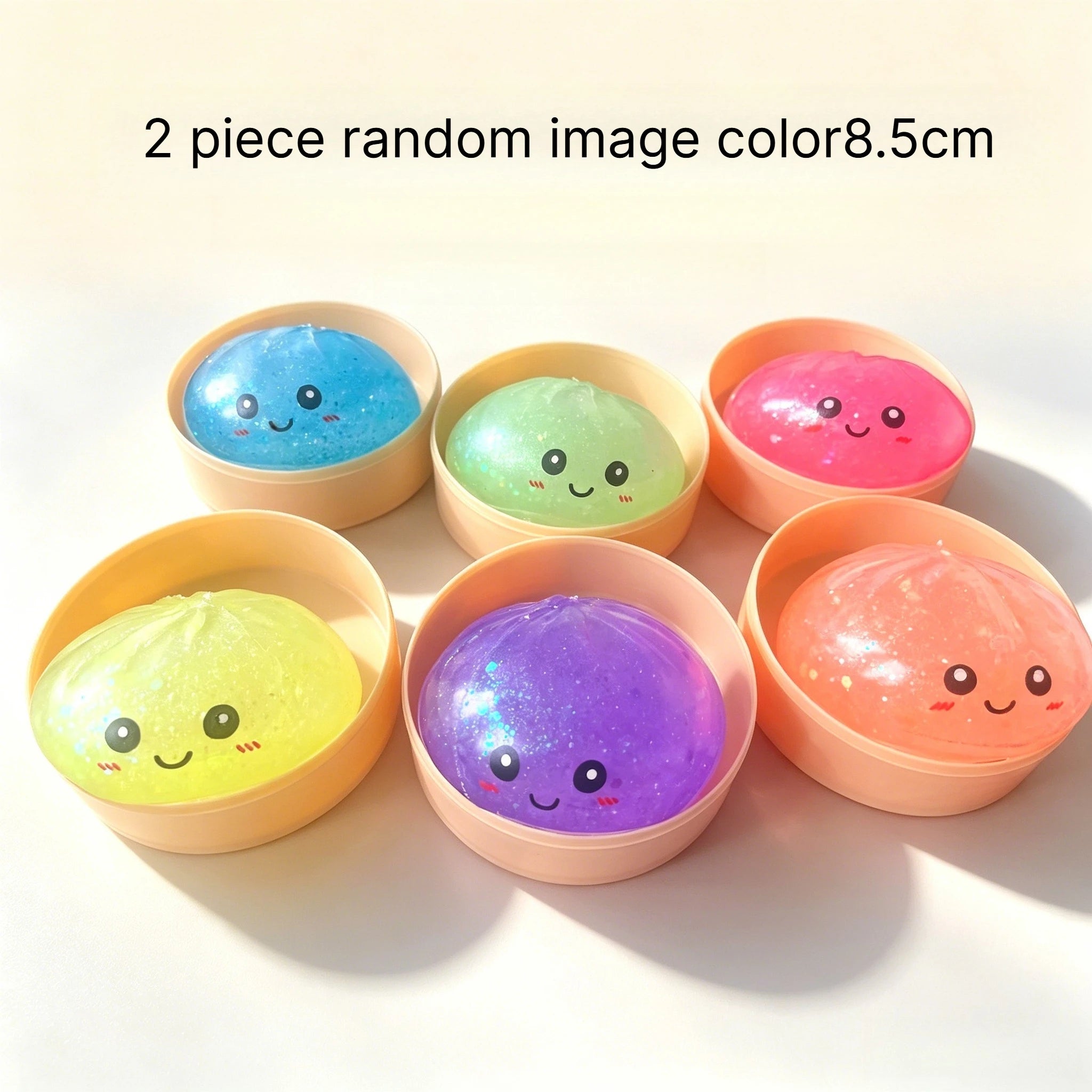A Simulation Colorful Dumpling Squishy Pressure Ball Slow Rebound Soft Pinch Stress Relief Squeeze Toys Gifts for Kids ＆ Adults Qme 2 piece random image 1