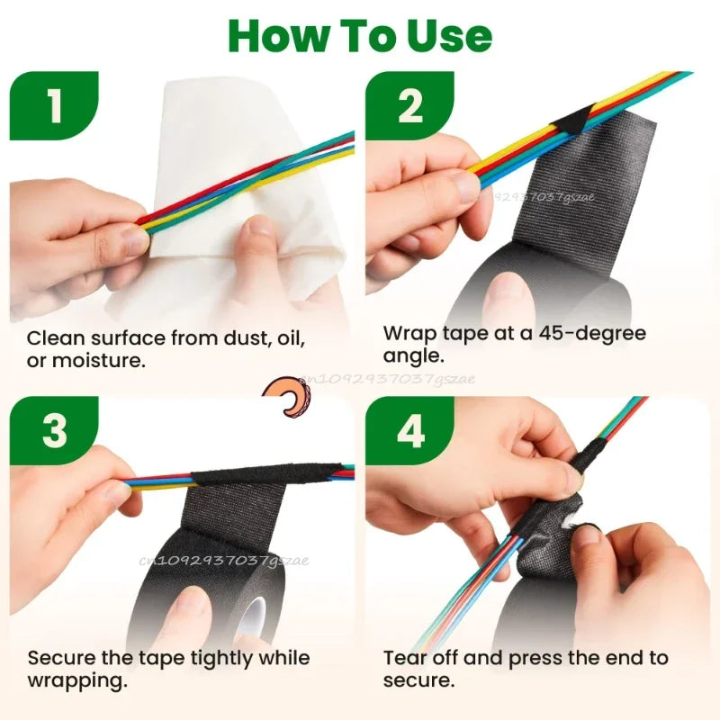 Electric Insulating Tape Automotive Cloth Tape Sound Absorbing Tape Heat Resistance MaskingTape Waterproof SealingTape Qme