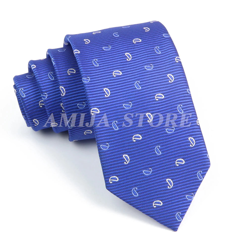 Tie Men Gravatas Wholesale Fashion Woven Luxury Necktie Dark Grey Dot