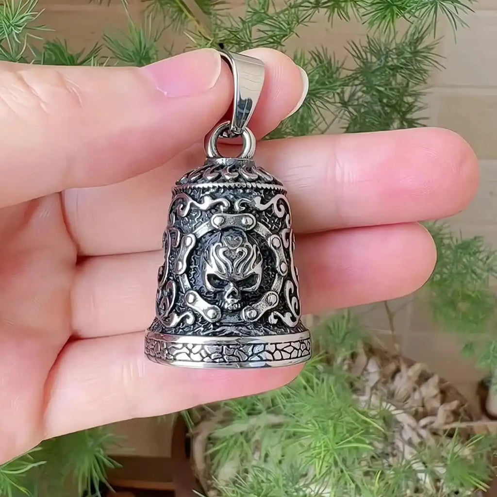 Motorcycle Bells Skull Bell Key Chain for Motorcycle Weatherproof Motorbike Accessories Handmade Rider Key Chain Ornament Qme