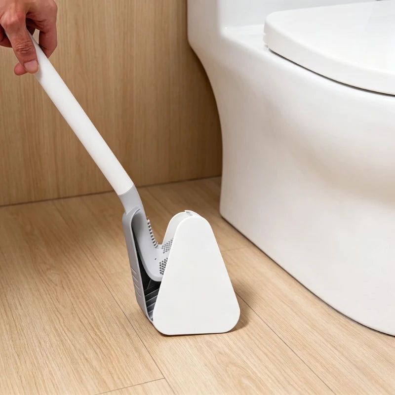 Silicone Golf Toilet Brush with Holder Set, Wall Mounted Deep Clean Toilet Cleaner Brush, No Dead Corner for Bathroom Qme