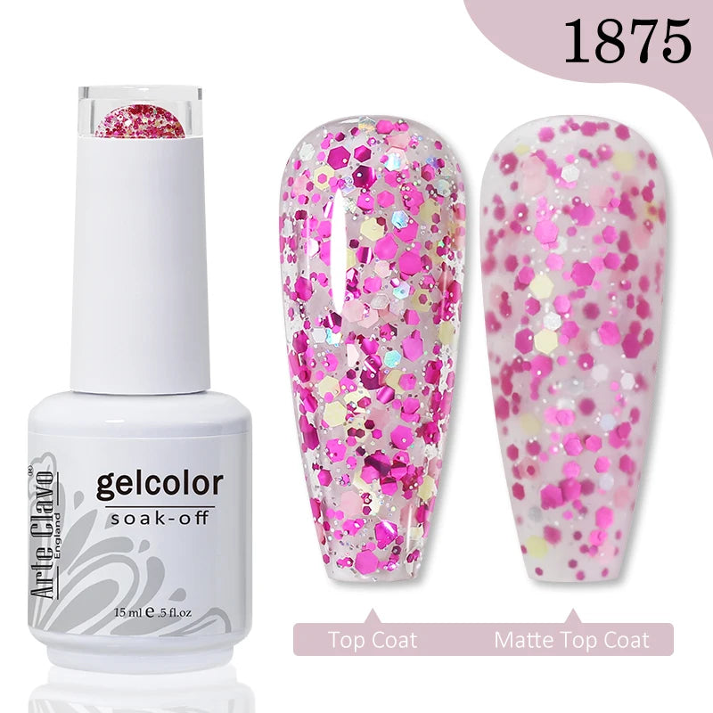 Arte Clavo Gel Nail Polishes Pink Nude Hybrid Lak Manicure Qme